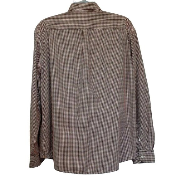 Dockers Shirt Mens XXL Button Down Maroon Check Long Sleeve Casual Classic Fit - Picture 5 of 7